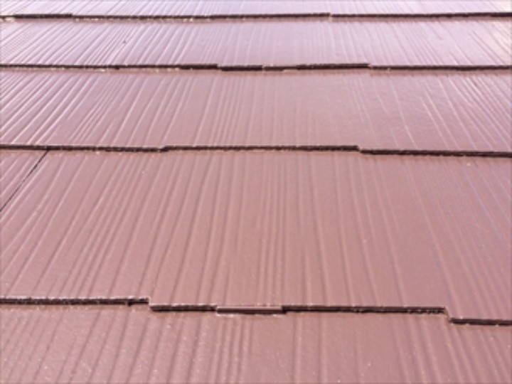 屋根の塗装工事後の住宅