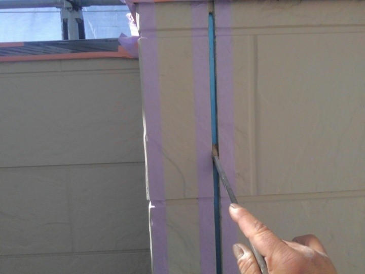 シーリング撤去作業