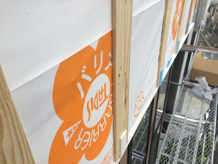 透湿防水シートを設置