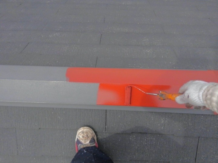 棟板金に錆止め