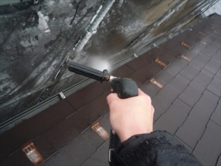 付帯部の高圧洗浄