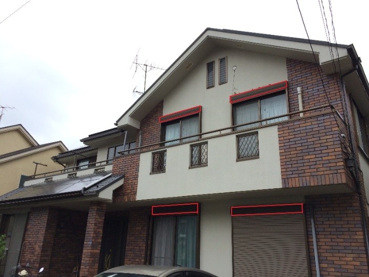 「屋根・外壁」塗装工事前の住宅