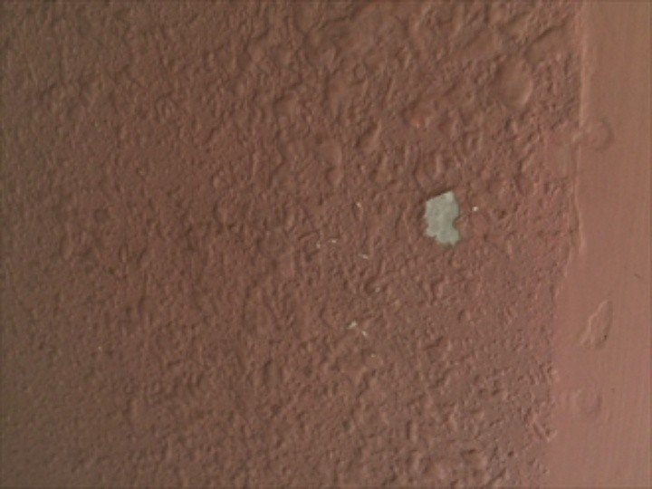 内階段の壁で塗膜の剥がれ