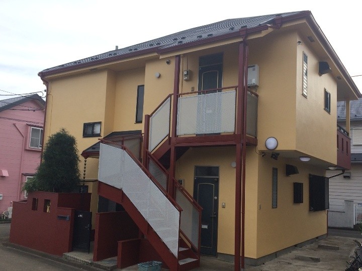 パーフェクトトップを用いた外壁塗装工事後の外観