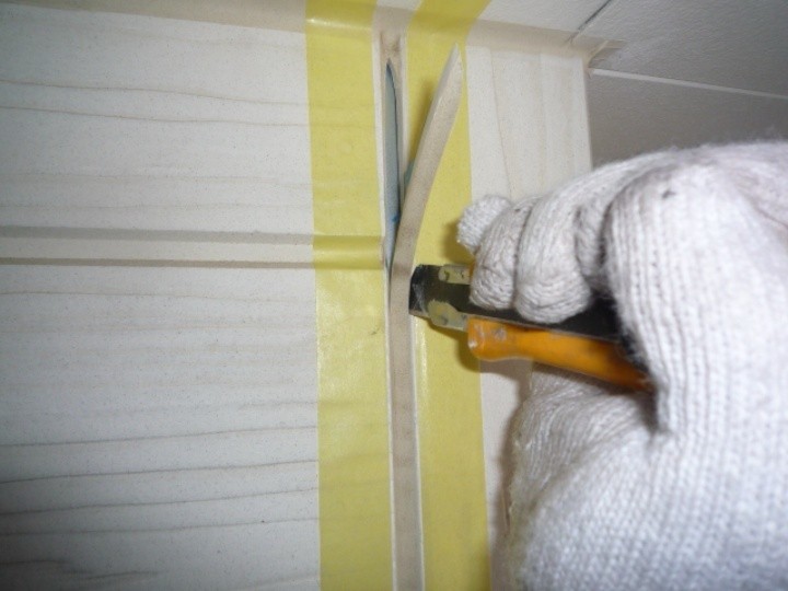 シーリング撤去作業