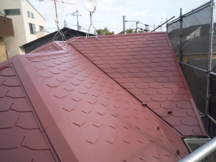 サーモアイSiを塗布後の屋根