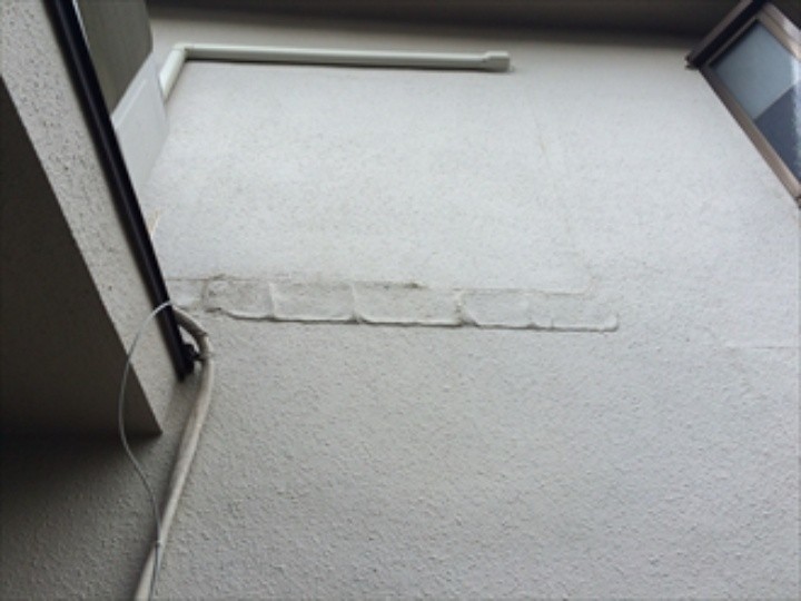 表面が波打っている部分