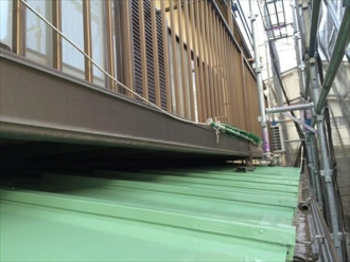 下屋根の塗装後