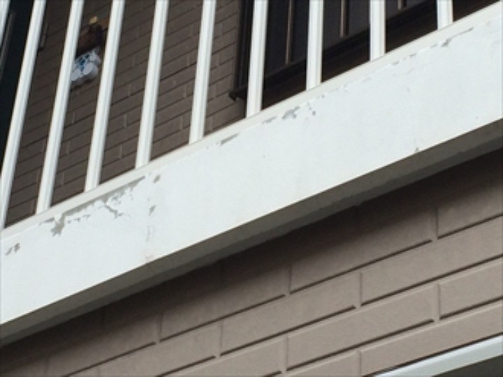 幕板では塗膜の剥がれが発生