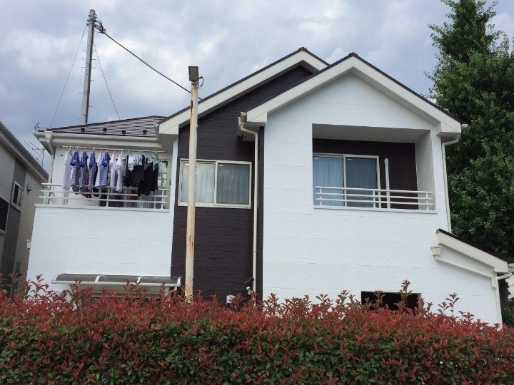 「擁壁・屋根・外壁」に塗り替え工事した後の外観