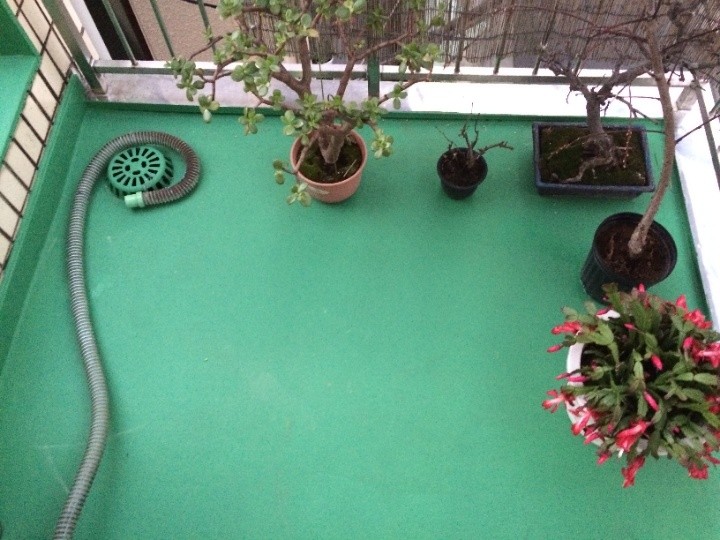 マンション共用部にウレタン塗膜防水工事した後の改修ドレン