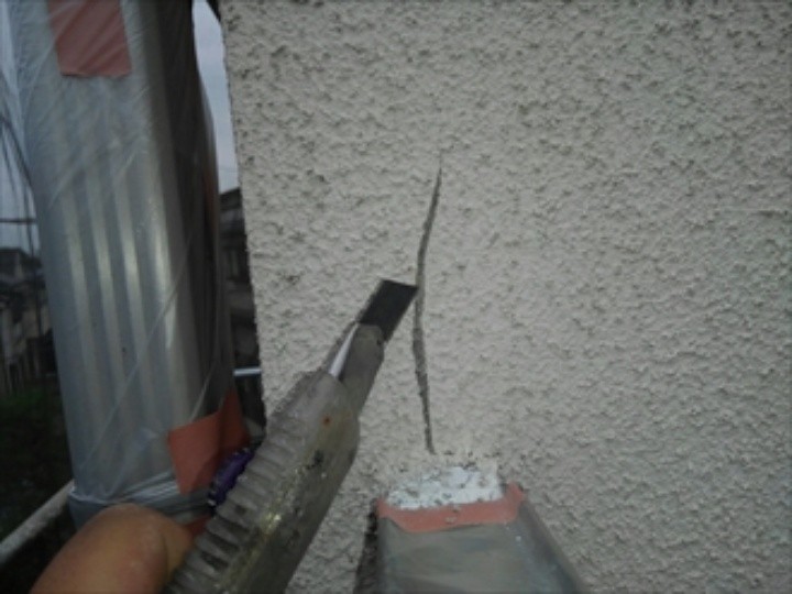 コーキングを撤去