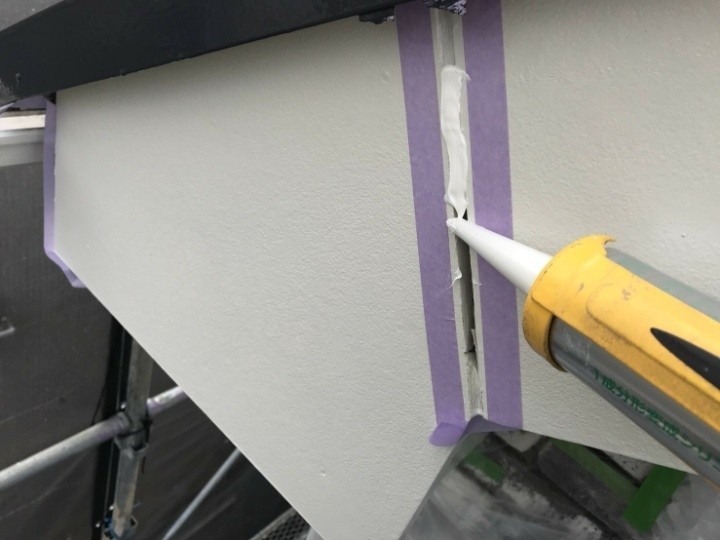 付帯部にコーキング処理