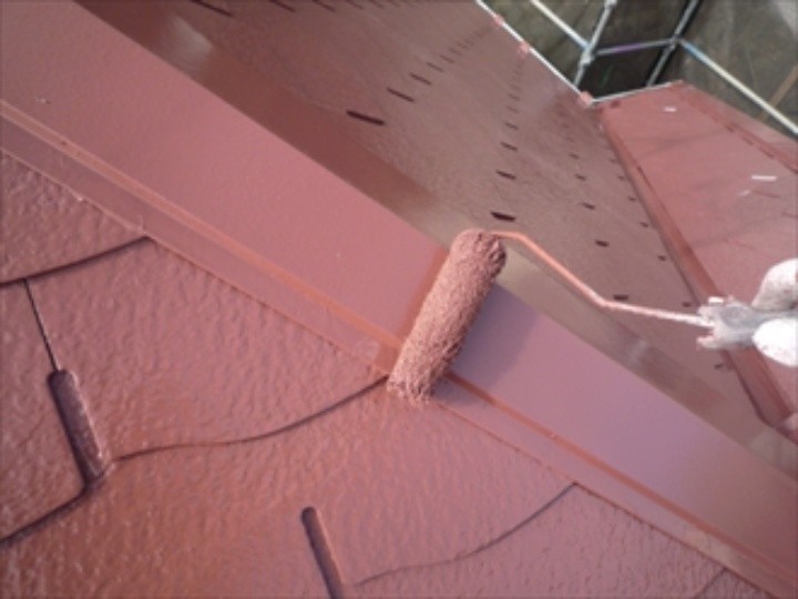 サーモアイSiを塗布（棟板金）