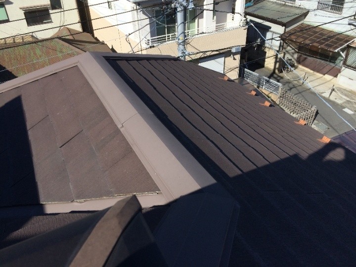 化粧スレート屋根の状態を点検調査