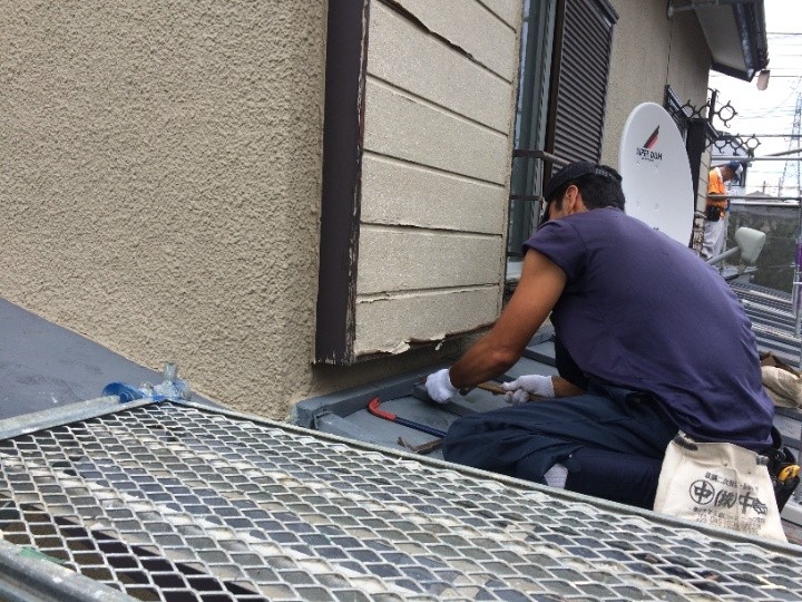 雨押えを取り外し