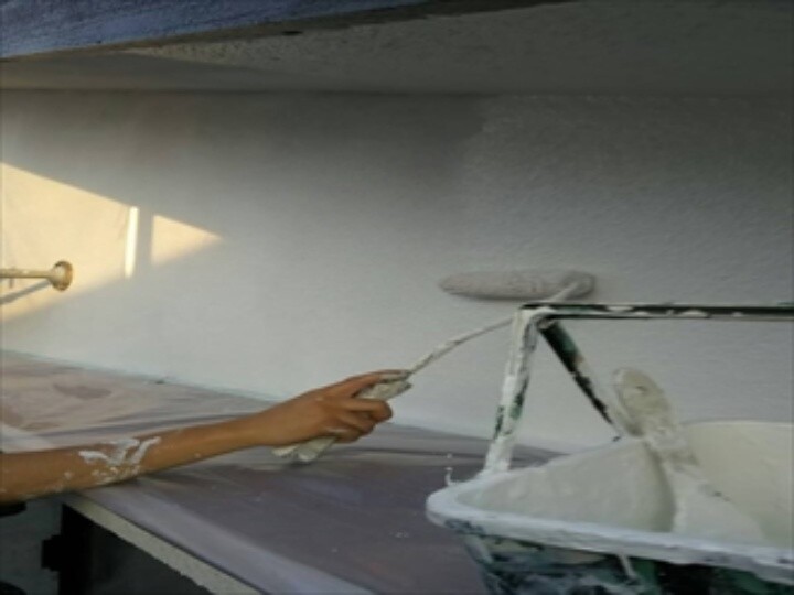 外壁塗装工事（上塗り）