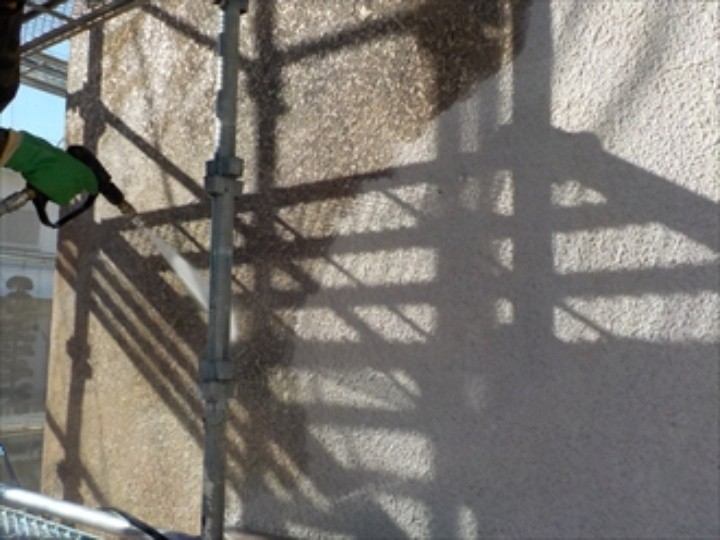 左官した部分が乾燥した状態