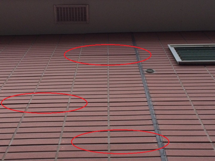 サイディングが反っている箇所