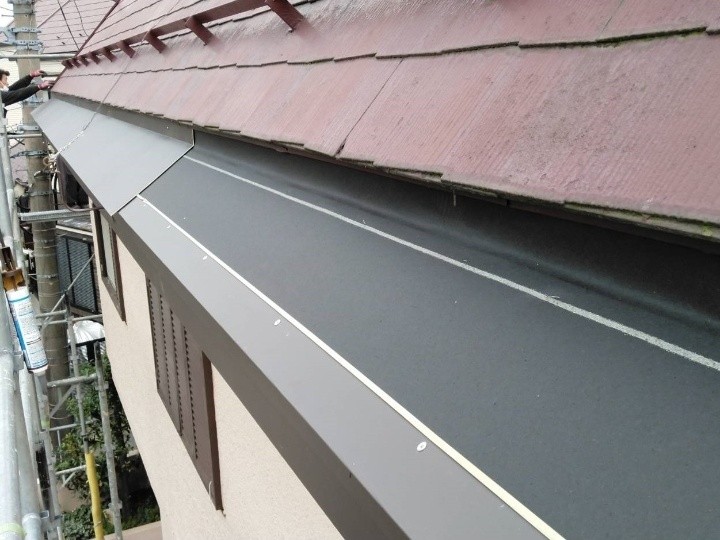 箱樋の撤去と防水処理