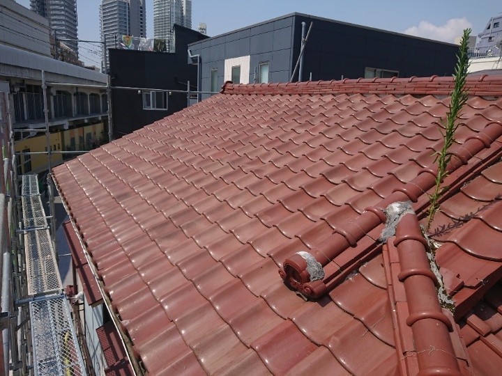 瓦屋根全体の劣化状況