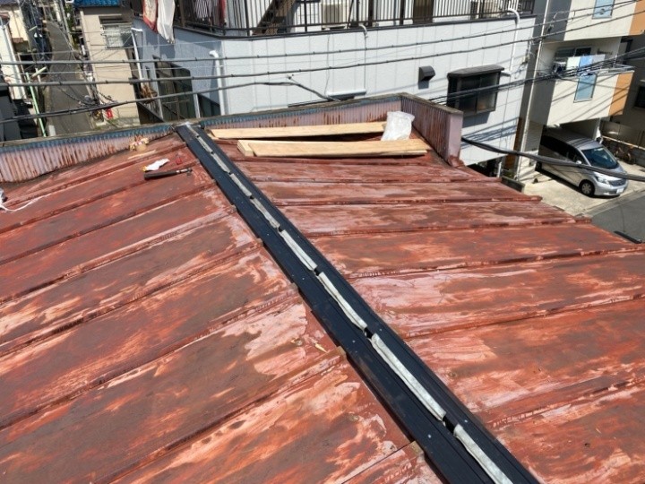 新しい貫板（タフモック）への交換