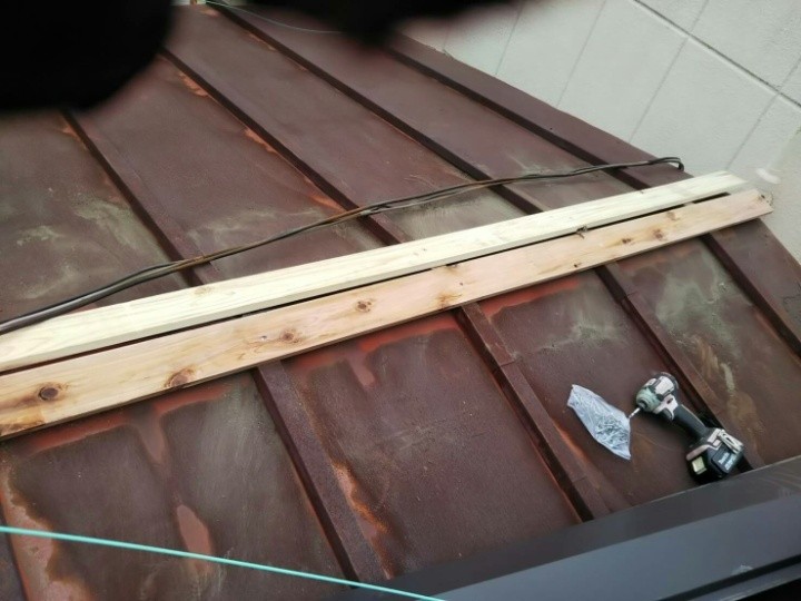 新しい貫板の設置と固定