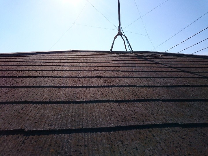 スレート屋根表面の劣化状況
