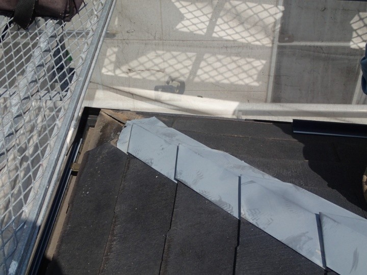 棟板金と貫板の撤去