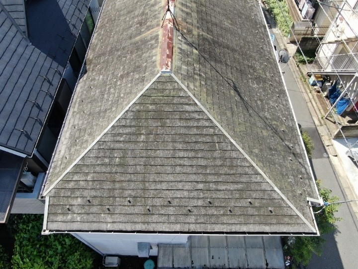 ドローンから確認した屋根全景