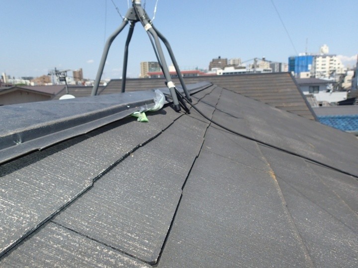 棟板金周辺の損傷