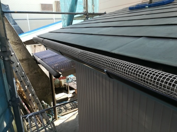 落ち葉よけネットの新規設置