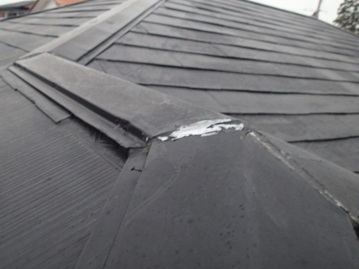 棟板金周りの損傷