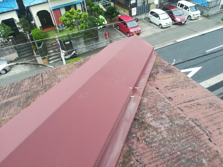 棟板金の釘浮きの発見