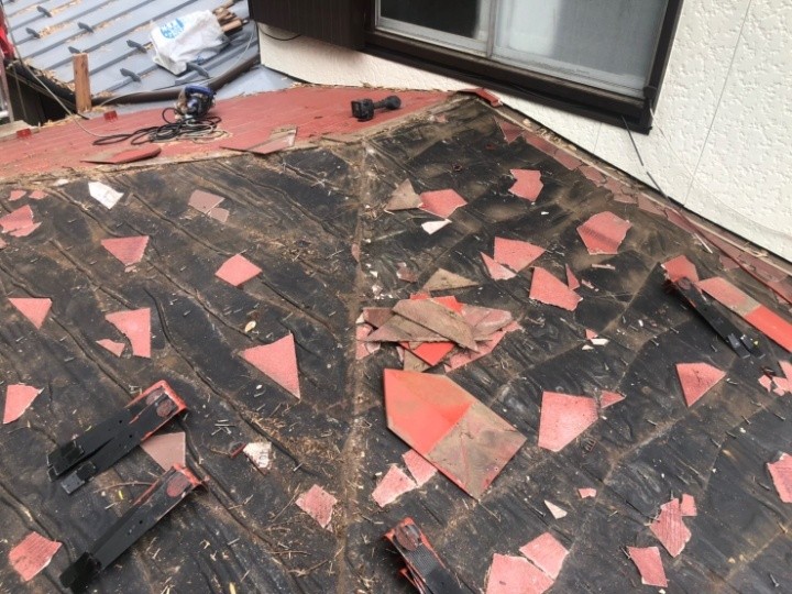 既存スレートの撤去