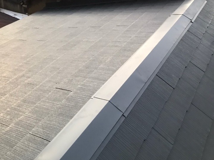 棟板金の取付工事