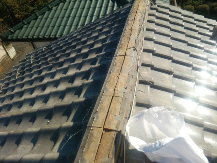 のし瓦の積み上げ