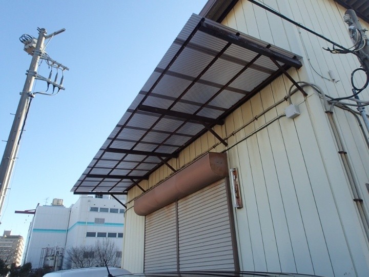 完成後の庇の仕上がり