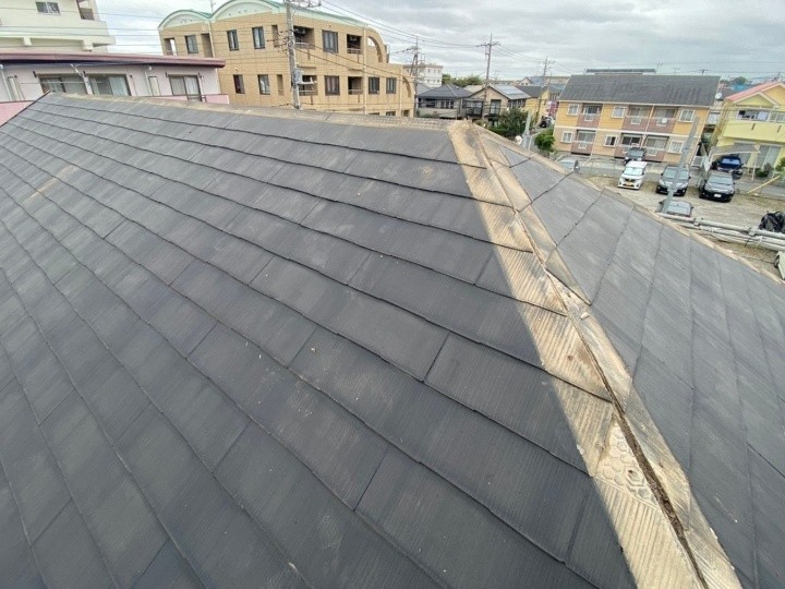 既存棟板金と貫板の撤去