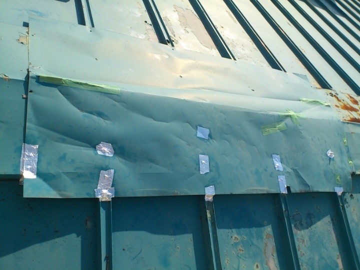 補修跡が広範囲に残っていた部分