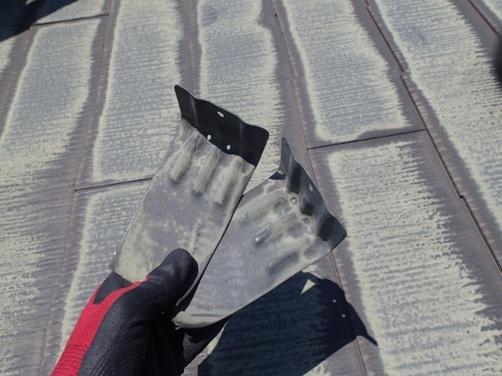 雪止め金具の撤去