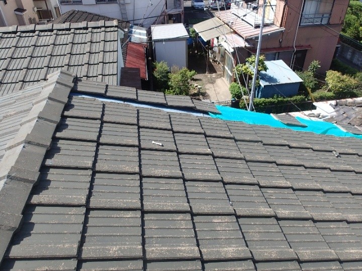 飛散したケラバ周辺の状況