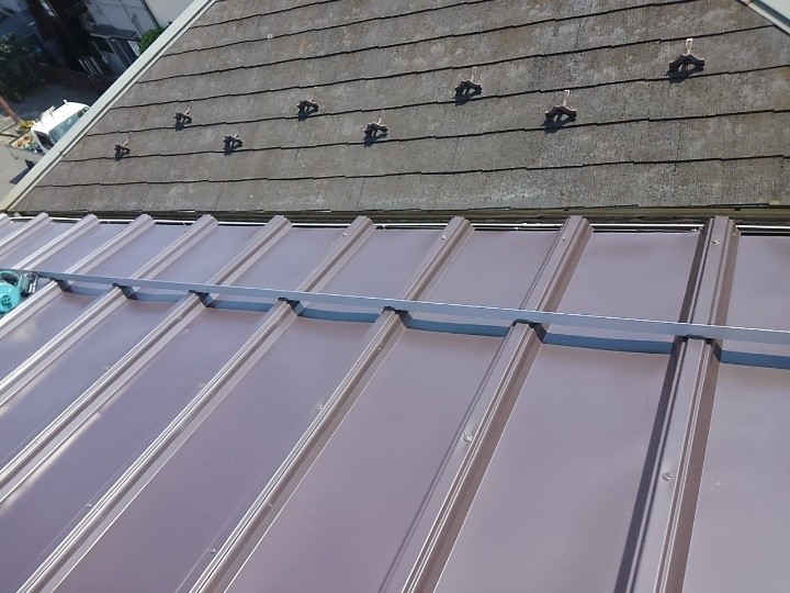 アングル雪止めの取り付け