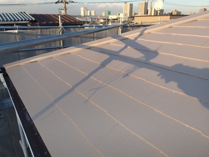 上塗り完了後の美しい仕上がり