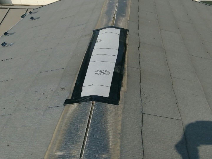 换気棟撤去後の防水処理