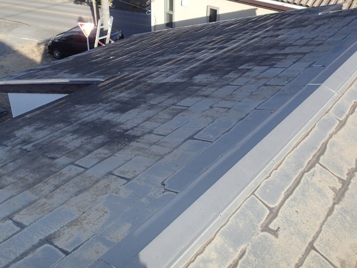 スレート表面の広範囲な劣化