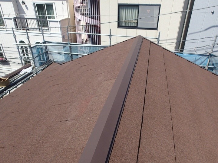 棟板金の取り付け