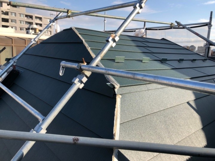 スーパーガルテクト本体の葺き込み