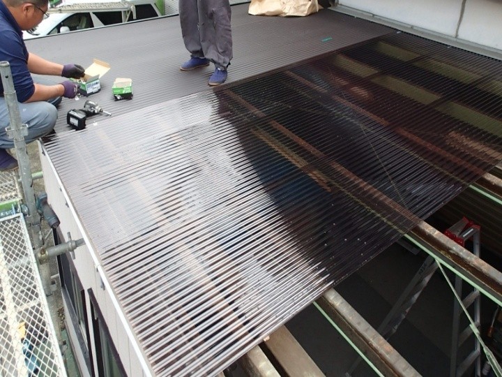ポリカーボネイト波板の設置