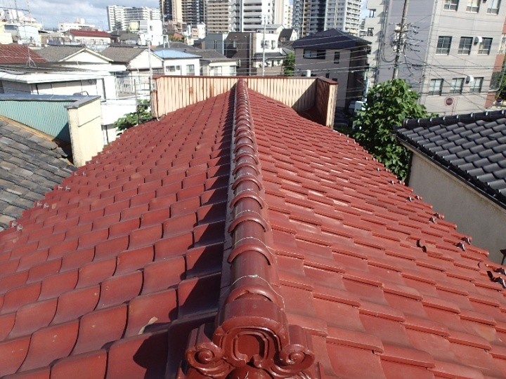 屋根全体の状態を上から確認